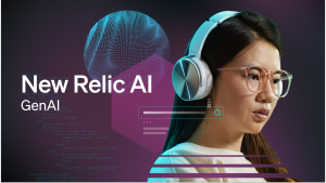 Developer with headphones using New Relic AI